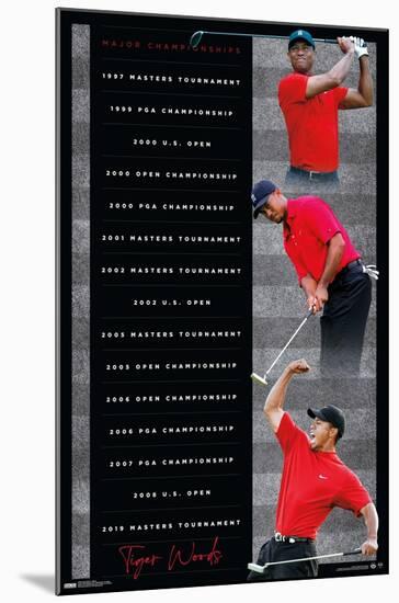 Tiger Woods - Majors-Trends International-Mounted Poster