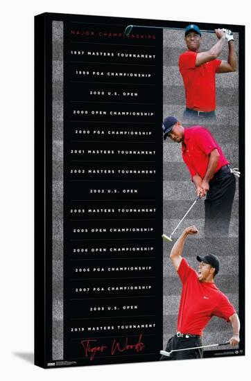 Tiger Woods - Majors-Trends International-Stretched Canvas