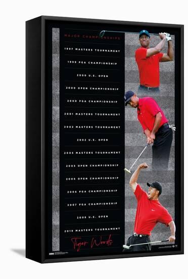 Tiger Woods - Majors-Trends International-Framed Stretched Canvas