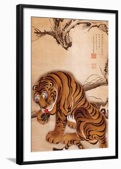 Tiger-Jakuchu Ito-Framed Giclee Print