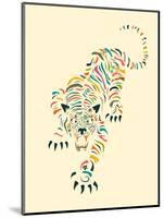 Tiger-Jazzberry Blue-Mounted Art Print