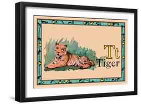 Tiger-null-Framed Art Print