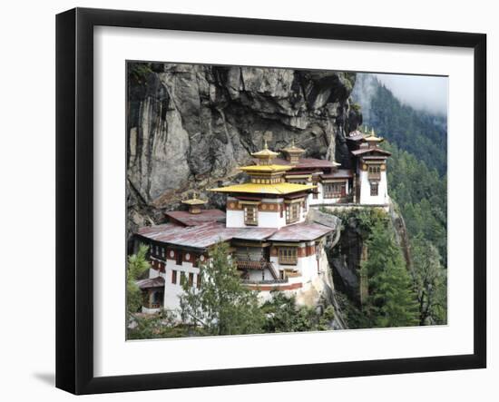 Tigernest, Very Important Buddhist Temple High in the Mountains, Himalaya, Bhutan-Jutta Riegel-Framed Photographic Print