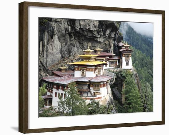 Tigernest, Very Important Buddhist Temple High in the Mountains, Himalaya, Bhutan-Jutta Riegel-Framed Photographic Print