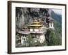 Tigernest, Very Important Buddhist Temple High in the Mountains, Himalaya, Bhutan-Jutta Riegel-Framed Photographic Print