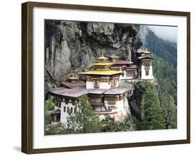 Tigernest, Very Important Buddhist Temple High in the Mountains, Himalaya, Bhutan-Jutta Riegel-Framed Photographic Print