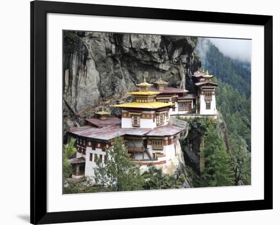 Tigernest, Very Important Buddhist Temple High in the Mountains, Himalaya, Bhutan-Jutta Riegel-Framed Photographic Print