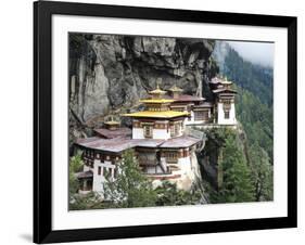 Tigernest, Very Important Buddhist Temple High in the Mountains, Himalaya, Bhutan-Jutta Riegel-Framed Photographic Print