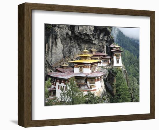 Tigernest, Very Important Buddhist Temple High in the Mountains, Himalaya, Bhutan-Jutta Riegel-Framed Photographic Print