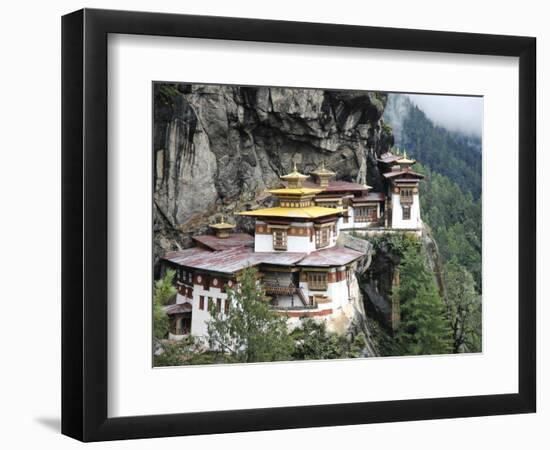 Tigernest, Very Important Buddhist Temple High in the Mountains, Himalaya, Bhutan-Jutta Riegel-Framed Photographic Print