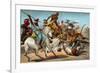 Tigers Attacking an Arab Caravan in the Desert-null-Framed Giclee Print