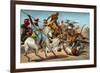 Tigers Attacking an Arab Caravan in the Desert-null-Framed Giclee Print