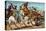 Tigers Attacking an Arab Caravan in the Desert-null-Stretched Canvas