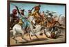 Tigers Attacking an Arab Caravan in the Desert-null-Framed Giclee Print