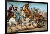 Tigers Attacking an Arab Caravan in the Desert-null-Framed Giclee Print