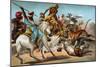 Tigers Attacking an Arab Caravan in the Desert-null-Mounted Giclee Print