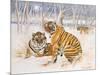 Tigers in the Snow, 2005-E.B. Watts-Mounted Giclee Print