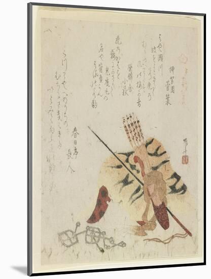 Tigers Run One Thousand Miles, 1818-Ryuryukyo Shinsai-Mounted Giclee Print