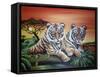 Tigers-Sue Clyne-Framed Stretched Canvas