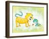 Tiggy Too-Blue Fish-Framed Art Print