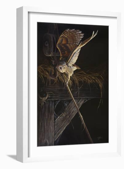 Tight Rope Barn Owl-Wilhelm Goebel-Framed Giclee Print