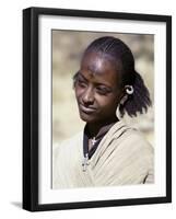 Tigray Woman Has a Cross of the Ethiopian Orthodox Church Tattooed on Her Forehead, Ethiopia-Nigel Pavitt-Framed Photographic Print