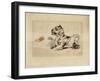 Tigre couché, de profil à droite-Eugene Delacroix-Framed Giclee Print