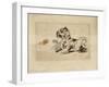 Tigre couché, de profil à droite-Eugene Delacroix-Framed Giclee Print