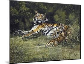 Tigress and Cubs-Spencer Hodge-Mounted Giclee Print