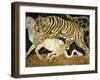 Tigress Attacking a Calf, Opus Sectile (Marble Inlay) Panel, 4th century AD Roman-null-Framed Photographic Print