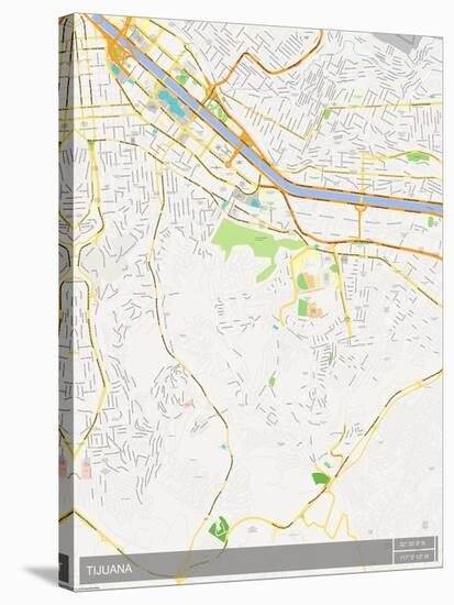 Tijuana, Mexico Map-null-Stretched Canvas