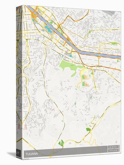 Tijuana, Mexico Map-null-Stretched Canvas