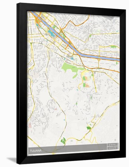 Tijuana, Mexico Map-null-Framed Poster