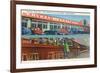 Tijuana, Mexico - Mexicali Beer Hall, Longest Bar in World-Lantern Press-Framed Premium Giclee Print