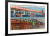 Tijuana, Mexico - Mexicali Beer Hall, Longest Bar in World-Lantern Press-Framed Premium Giclee Print