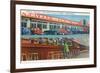 Tijuana, Mexico - Mexicali Beer Hall, Longest Bar in World-Lantern Press-Framed Art Print