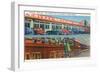 Tijuana, Mexico - Mexicali Beer Hall, Longest Bar in World-Lantern Press-Framed Art Print