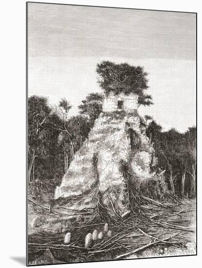 Tikal, Guatemala, Central America: the Temple of the Jaguar-null-Mounted Giclee Print