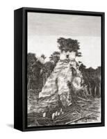 Tikal, Guatemala, Central America: the Temple of the Jaguar-null-Framed Stretched Canvas