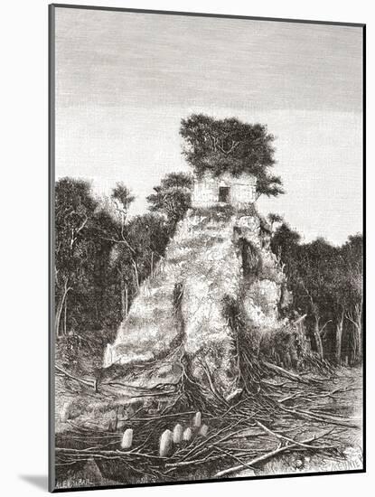 Tikal, Guatemala, Central America: the Temple of the Jaguar-null-Mounted Giclee Print