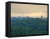 Tikal Pyramid Ruins and Rainforest, Dawn, Guatemala-Michele Falzone-Framed Stretched Canvas