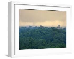 Tikal Pyramid Ruins and Rainforest, Dawn, Guatemala-Michele Falzone-Framed Photographic Print