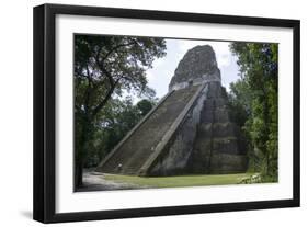 Tikal Temple 5, pre-Colombian Maya civilisation, Tikal, UNESCO World Heritage Site, Guatemala-Peter Groenendijk-Framed Photographic Print