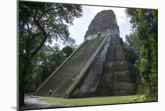 Tikal Temple 5, pre-Colombian Maya civilisation, Tikal, UNESCO World Heritage Site, Guatemala-Peter Groenendijk-Mounted Photographic Print