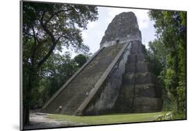 Tikal Temple 5, pre-Colombian Maya civilisation, Tikal, UNESCO World Heritage Site, Guatemala-Peter Groenendijk-Mounted Photographic Print