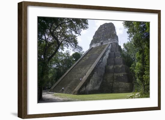 Tikal Temple 5, pre-Colombian Maya civilisation, Tikal, UNESCO World Heritage Site, Guatemala-Peter Groenendijk-Framed Photographic Print