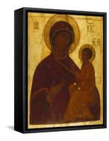 Tikhvin Mother of God, Icon Painted in the Manner of the Moscow School in the Manner of Andrei…-null-Framed Stretched Canvas