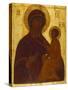 Tikhvin Mother of God, Icon Painted in the Manner of the Moscow School in the Manner of Andrei…-null-Stretched Canvas