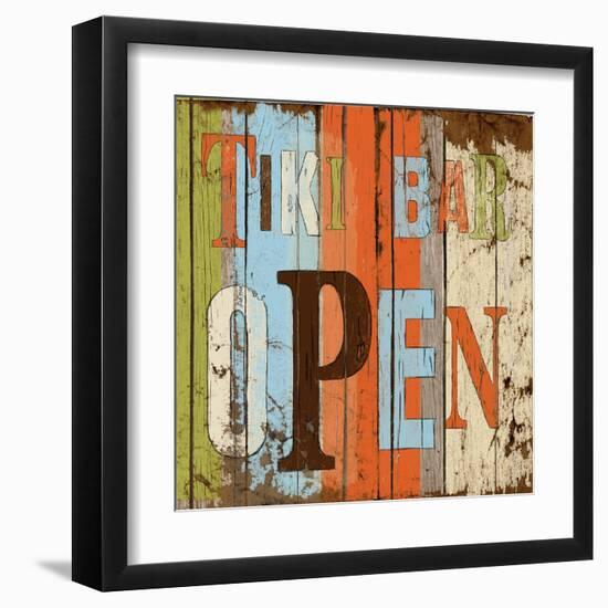 Tiki Bar Open-Elizabeth Medley-Framed Art Print