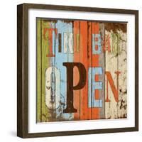 Tiki Bar Open-Elizabeth Medley-Framed Art Print